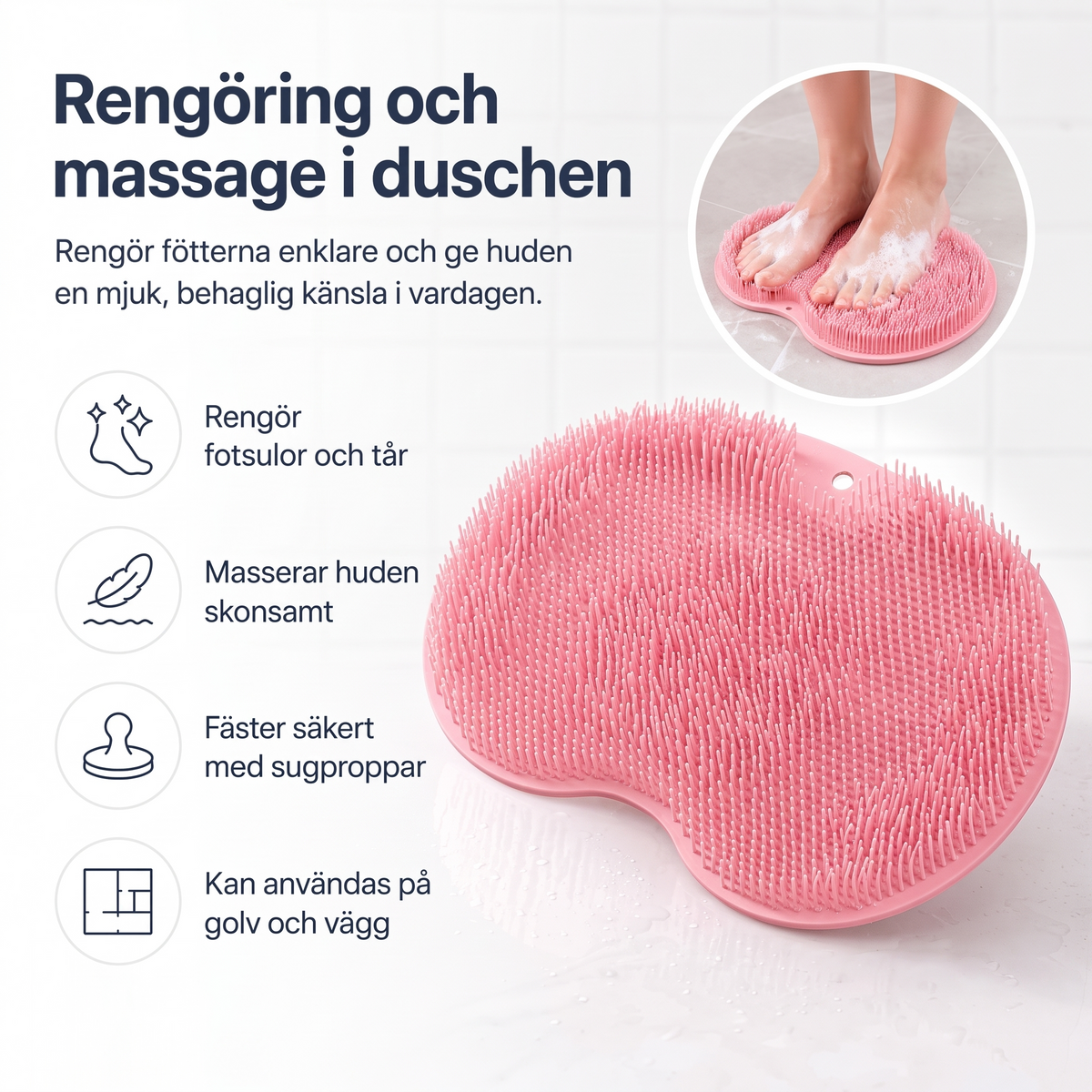 Schrobmat voor je voeten onder de douche – afbeelding 2