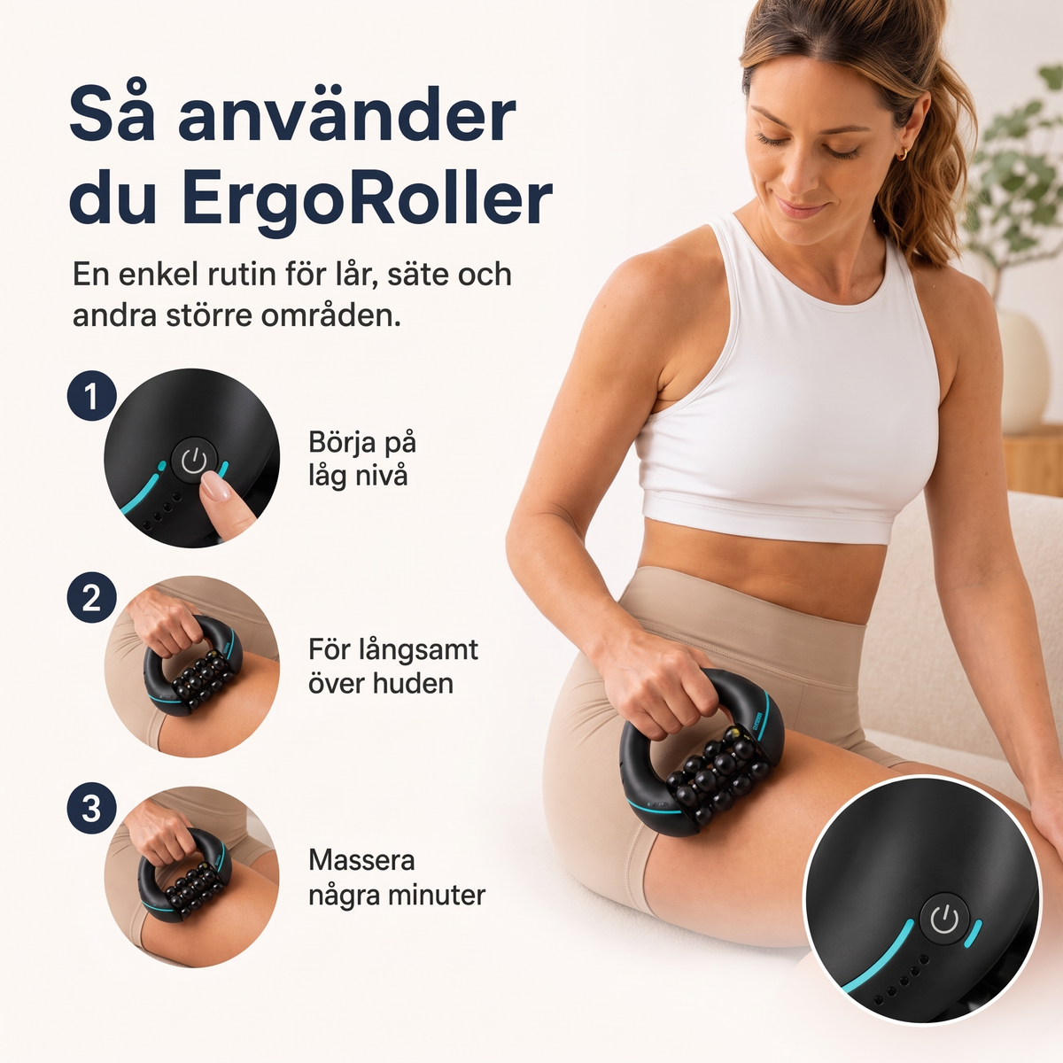ErgoRoller – elektrische massageroller – afbeelding 5